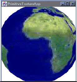 Figura 7-13, Texturado de una Esfera Geométrica Primitiva.