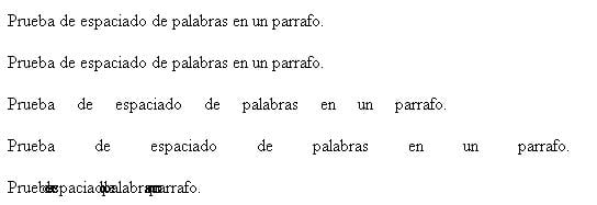 Figura 16. Espacio entre palabras