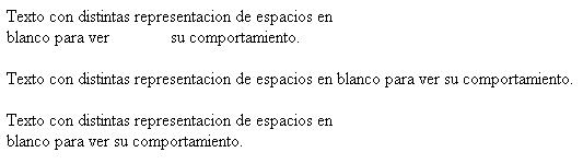 Figura 7. Espacios en blanco