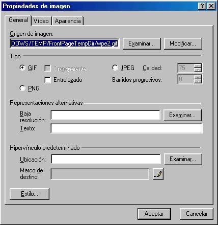 Propiedades de imagen