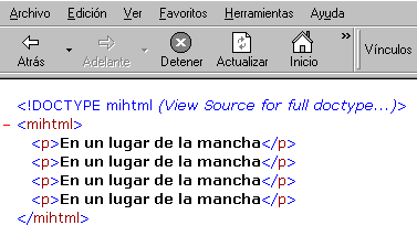 Entidad interna mostrada en el IE5