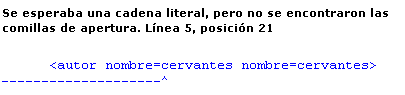 Error 1 de mala formación segun el IE5
