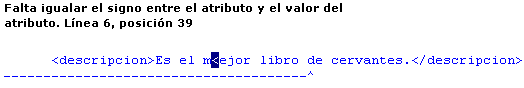 Error 3 de mala formación segun el IE5