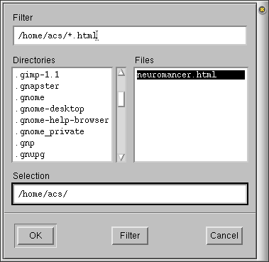 Figura 4: Selecci�n de un fichero para enviar al servidor web