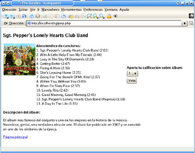 Figura 5. Página después de haber enriquecido la plantilla con funciones
