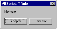 MsgBox vbokcancel